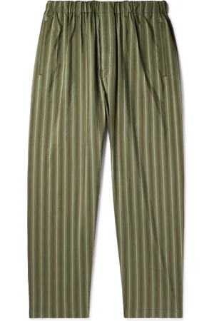 LEMAIRE Straight-Leg Striped Silk Trousers - Men - - S