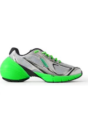 Givenchy TK-MX Runner Faux Metallic Leather-Trimmed Mesh Sneakers - Men - - EU 43.5