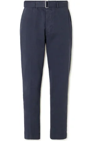 OFFICINE GENERALE Straight-Leg Belted Cotton-Twill Trousers - Men - - UK/US 36