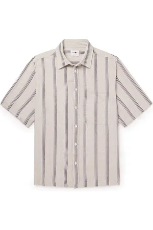 NN.07 Hans 5220 Striped Linen Shirt - Men - - XL