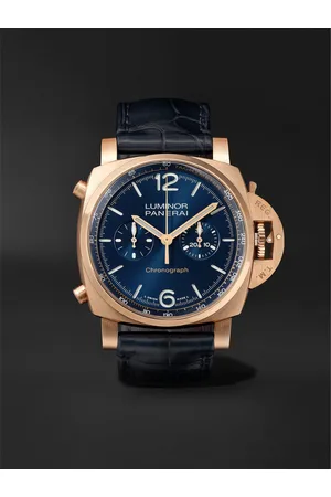 PANERAI Luminor Chrono Automatic Chronograph 44mm Goldtech and Alligator Watch, Ref. No. PAM01111 - Men