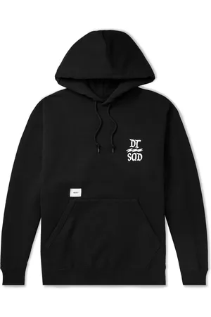 Wtaps Logo-Print Cotton-Fleece Hoodie - Men - - S