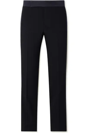 Giorgio Armani Straight-Leg Grosgrain-Trimmed Wool-Crepe Tuxedo Trousers - Men - - IT 46