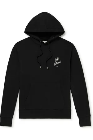 Café Kitsuné Logo-Print Cotton-Jersey Hoodie - Men - - S