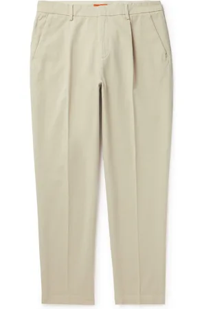 BARENA Gazara Tapered Pleated Cotton-Blend Suit Trousers - Men - - IT 56