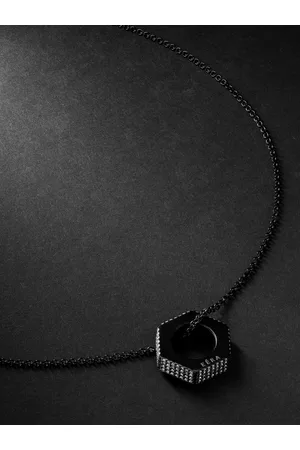 Eera Bullone Gold Diamond Pendant Necklace - Men