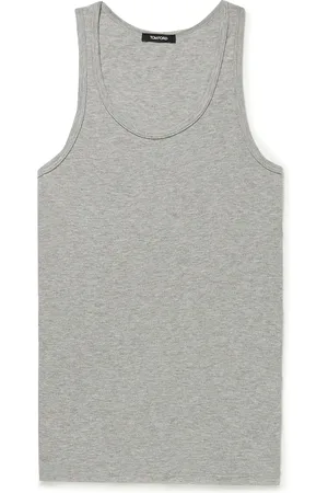 GYMSHARK Everywear Comfort Ribbed Stretch-cotton Tank Top in White for Men