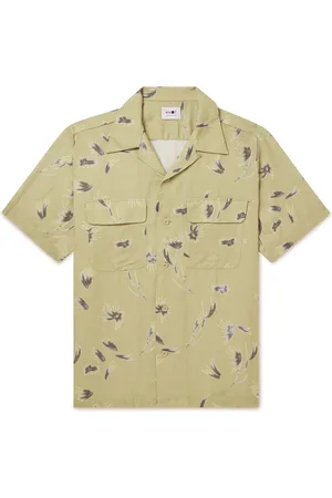 NN.07 Daniel 5034 Convertible-Collar Printed TENCEL™ Lyocell and Linen-Blend Shirt - Men - - S