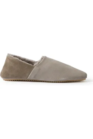 MR P. Babouche Shearling-Lined Suede Slippers for Men