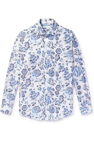 Loro Piana André Floral-Print Cashmere and Silk-Blend Shirt - Men - - M