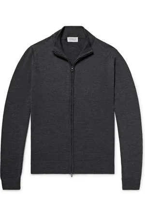 JOHN SMEDLEY Claygate Merino Wool Zip-Up Cardigan - Men - - S