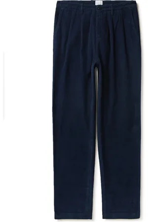 Sunspel Straight-Leg Pleated Cotton-Blend Corduroy Trousers - Men - - UK/US 38