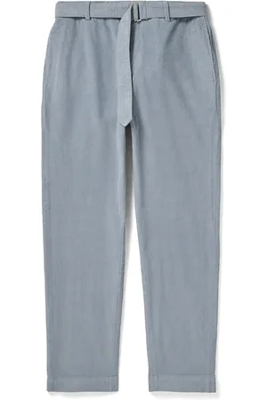 OFFICINE GENERALE Owen Tapered Belted Garment-Dyed Cotton-Corduroy Trousers - Men - - IT 56