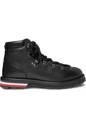 Moncler Striped Full-Grain Leather Boots - Men - - EU 40