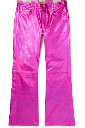 GALLERY DEPT. Logan Galactic Flared Distressed Metallic Crinkled-Leather Trousers - Men - - UK/US 32