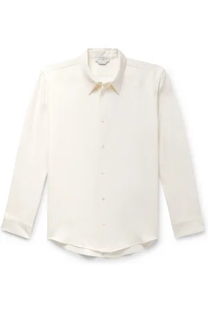 GABRIELA HEARST Quevedo Silk and Wool-Blend Crepe Shirt - Men - - EU 41