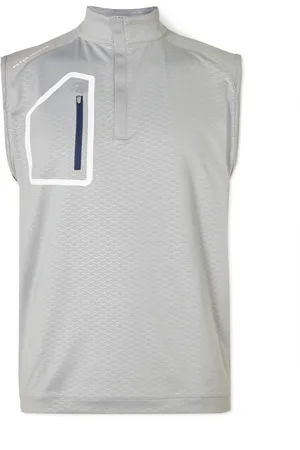Peter Millar Forge Arrow Tech-Jersey Jacquard Half-Zip Golf Top - Men - - S