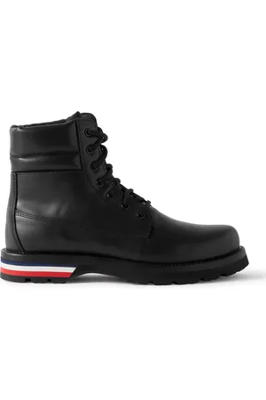 Moncler Vancouver Striped Leather Hiking Boots - Men - - EU 41