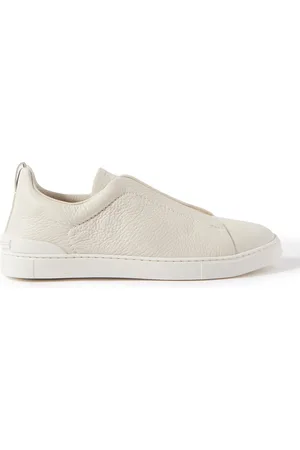 Ermenegildo Zegna Triple Stitch™ Full-Grain Leather Slip-On Sneakers - Men - - UK 9.5