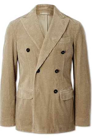MASSIMO ALBA Monster Double-Breasted Cotton-Corduroy Blazer - Men - - IT 46