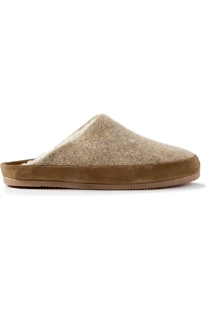 Mulo Suede-Trimmed Shearling-Lined Recycled-Wool Slippers - Men - - UK 6.5