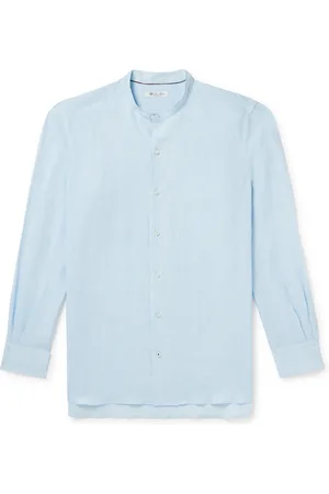 Loro Piana Arizona Grandad-Collar Linen Shirt - Men - - XXL