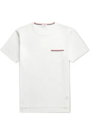 Thom Browne Slim-Fit Grosgrain-Trimmed Cotton-Jersey T-Shirt - Men - - 0