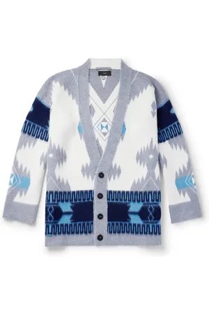 Alanui Icon Brushed Wool-Jacquard Cardigan - Men - - L