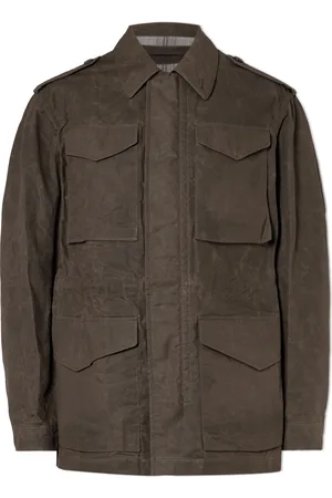 PURDEY Leather-Trimmed Cotton Field Jacket - Men - - M