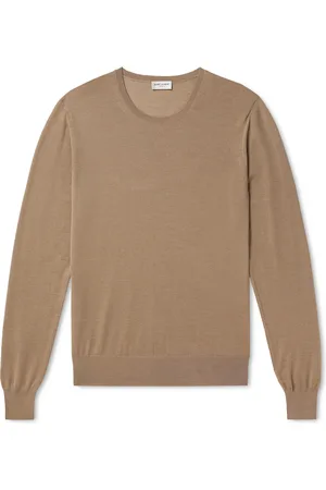 Saint Laurent Slim-Fit Wool, Cashmere and Silk-Blend Sweater - Men - - M