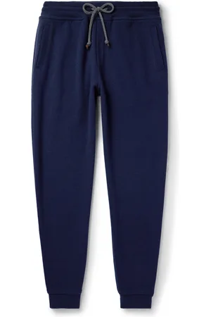 BRUNELLO CUCINELLI Tapered Ribbed Cashmere Sweatpants for Men