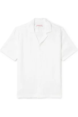 Orlebar Brown Maitan Embroidered Camp-Collar Linen Shirt - Men - - M