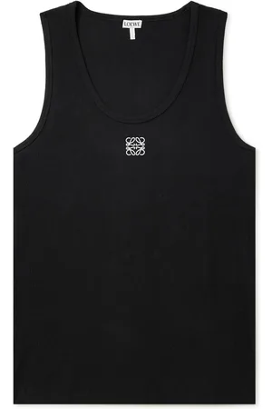 Loewe Logo-Embroidered Ribbed Stretch-Cotton Tank Top - Men - - XXL
