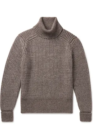 Loro Piana Ribbed Cotton, Yak and Virgin Wool-Blend Rollneck Sweater - Men - - IT 54