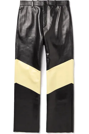 Jil Sander Straight-Leg Colour-Block Panelled Leather Trousers - Men - - IT 52