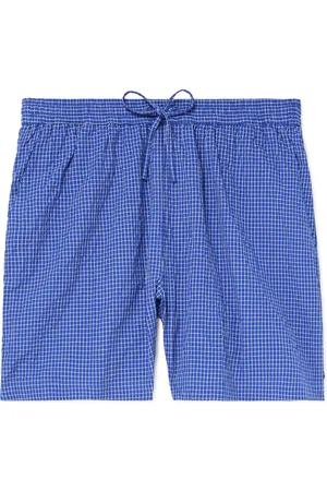 Rohe Straight-Leg Checked Cotton-Seersucker Drawstring Shorts - Men - - S