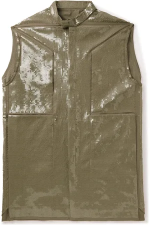 Rick Owens Sequin-Embellished Cotton-Poplin Gilet - Men - - IT 48