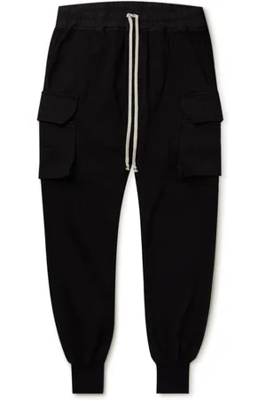 DRKSHDW BY RICK OWENS Mastodon Slim-Fit Tapered Cotton-Jersey Cargo Drawstring Trousers - Men - - M