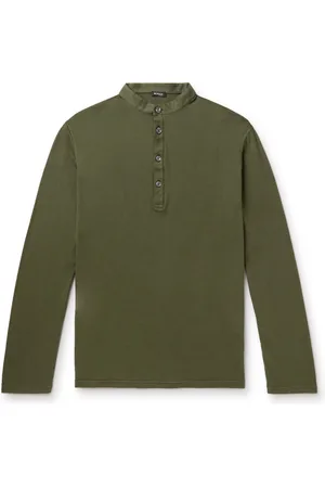 Kiton Cotton and Cashmere-Blend Jersey Henley T-Shirt - Men - - XXXL