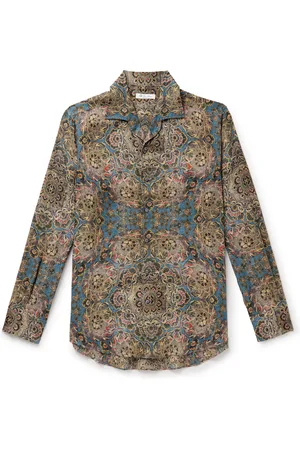 Loro Piana Printed Linen Shirt - Men - - XXL
