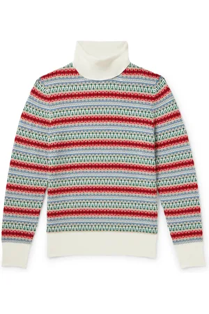 Loro Piana Fair Isle Cashmere Rollneck Sweater - Men - - IT 46