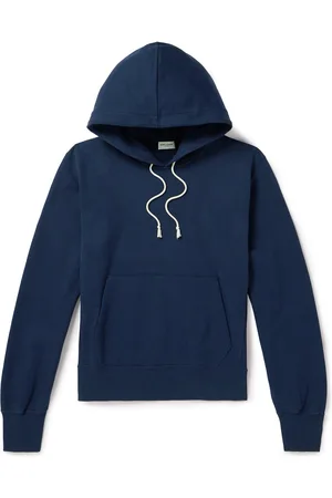 Saint Laurent Logo-Embroidered Cotton-Jersey Hoodie - Men - - S