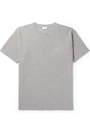 Saint Laurent Logo-Embroidered Cotton-Blend Piqué T-Shirt - Men - - S