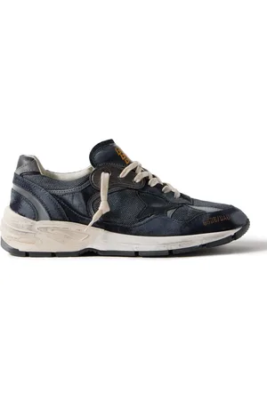 Golden Goose Running Dad Distressed Scuba and Leather-Trimmed Mesh and Suede Sneakers - Men - - EU 44
