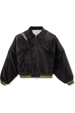 KAPITAL Sham Convertible Embroidered Cotton-Velvet Bomber Jacket - Men - - 3