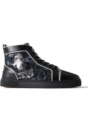 Christian Louboutin Louis Metallic Camouflage-Print Leather High-Top Sneakers - Men - - EU 41