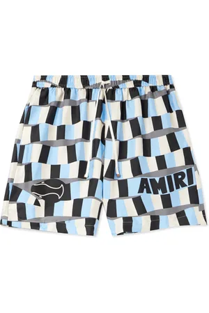 AMIRI Straight-Leg Logo-Print Silk-Twill Drawstring Shorts - Men - - IT 52