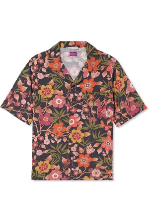 ONIA Camp-Collar Floral-Print Woven Shirt - Men - - L