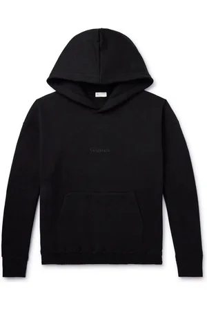 Saint Laurent Logo-Embroidered Cotton-Jersey Hoodie - Men - - S