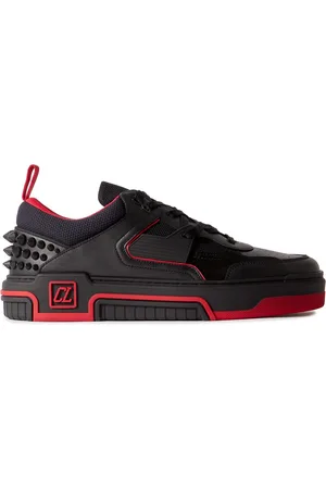 Christian Louboutin Astroloubi Spiked Leather, Suede and Mesh Sneakers - Men - - EU 42.5